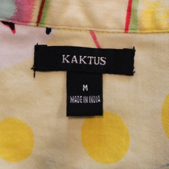 Kaktus Multicolor Abstract Musical Jean Jacket Sz Medium - Picture 7 of 9